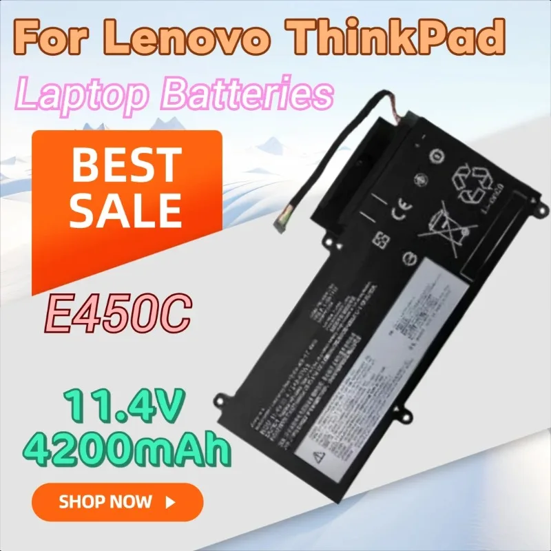 

New Laptop Battery 11.4V 4200mAh for Lenovo ThinkPad E460 E460C E450 E450C E455 45N1755 45N1752 45N1757 45N1754 45N1756 45N1753