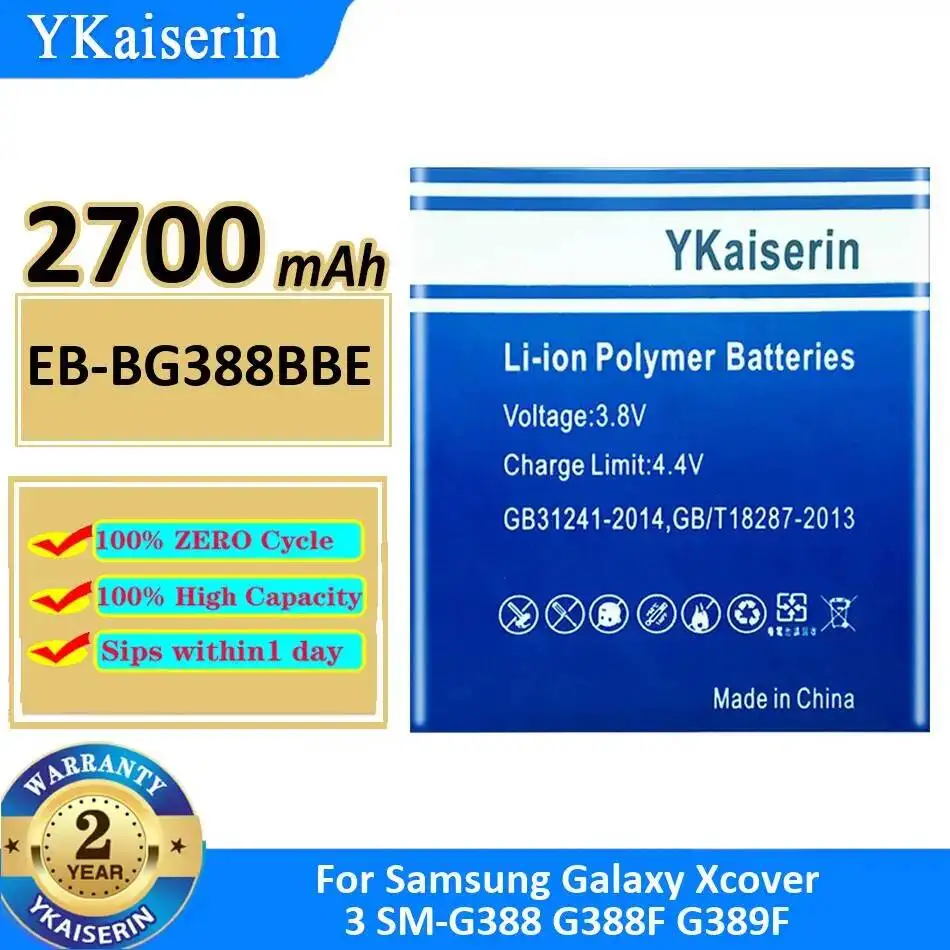 

Premium Replacement 2700Mah For Samsung Galaxy Xcover 3 SM-G388 G388F G389F Mobile Phone Battery EB-BG388BBE