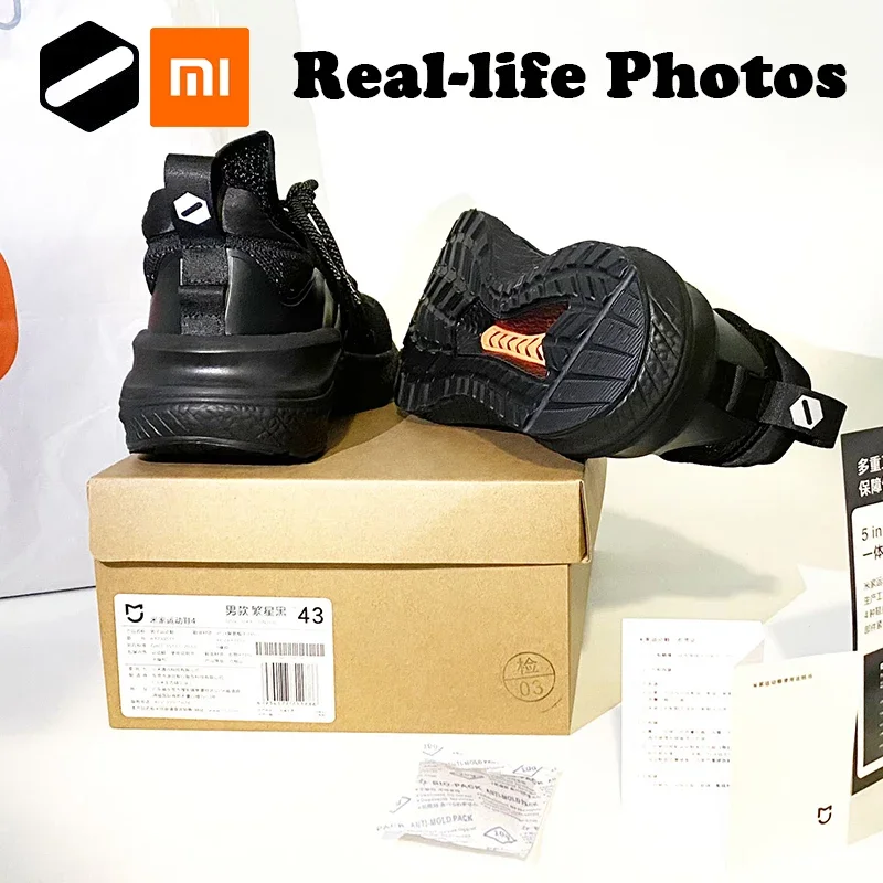 Xiaomi Mijia أحذية رياضية 4 نسخة مطورة 2025 جديد الرجال موضة تنفس امتصاص الصدمات الرياضة تحلق المنسوجة احذية الجري الذكور
