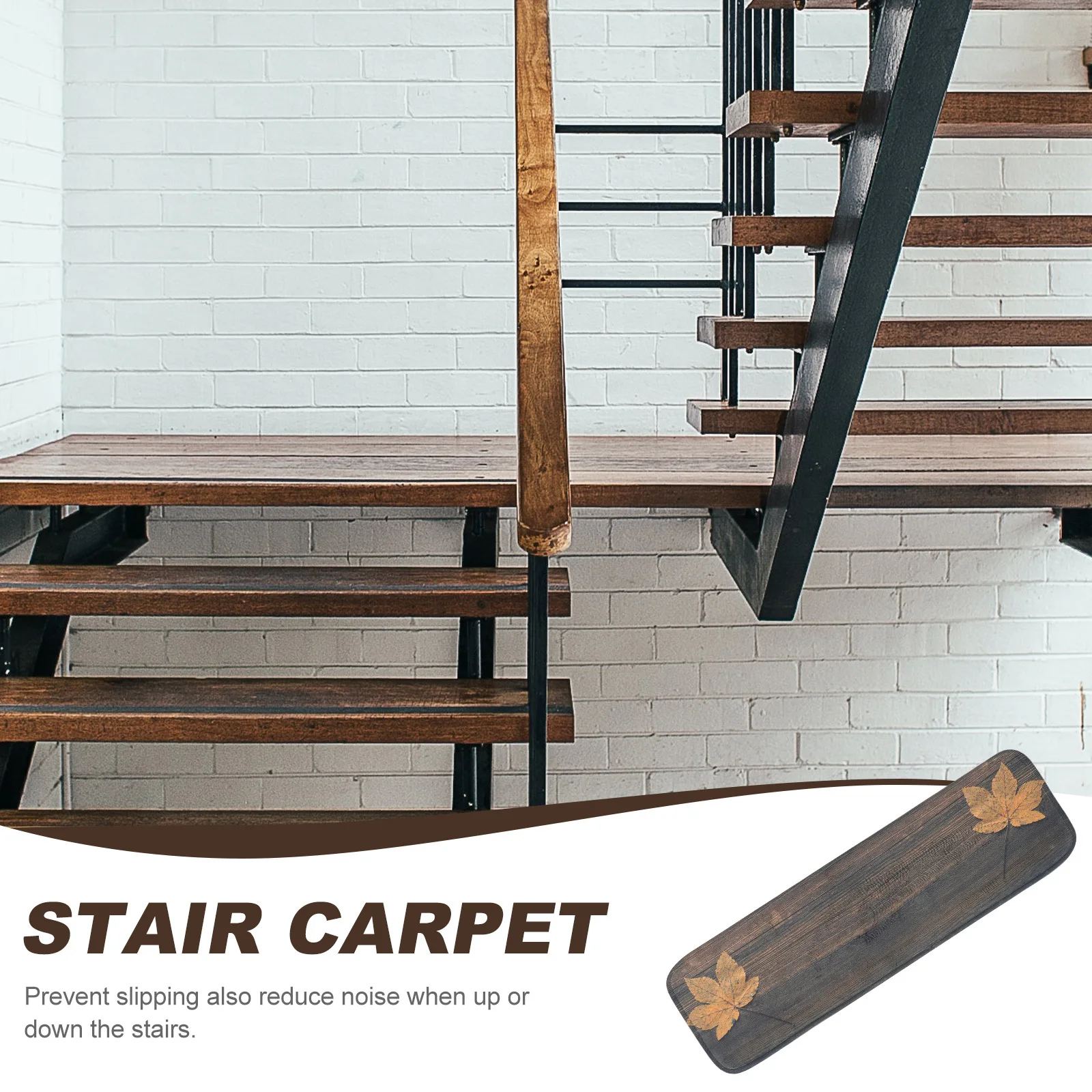

5pcs Treads Mat Non-Skid Self-Adhesive Step Sticker For Wood Stairs Protection Stair Cover Household Stair Mats Building Tool