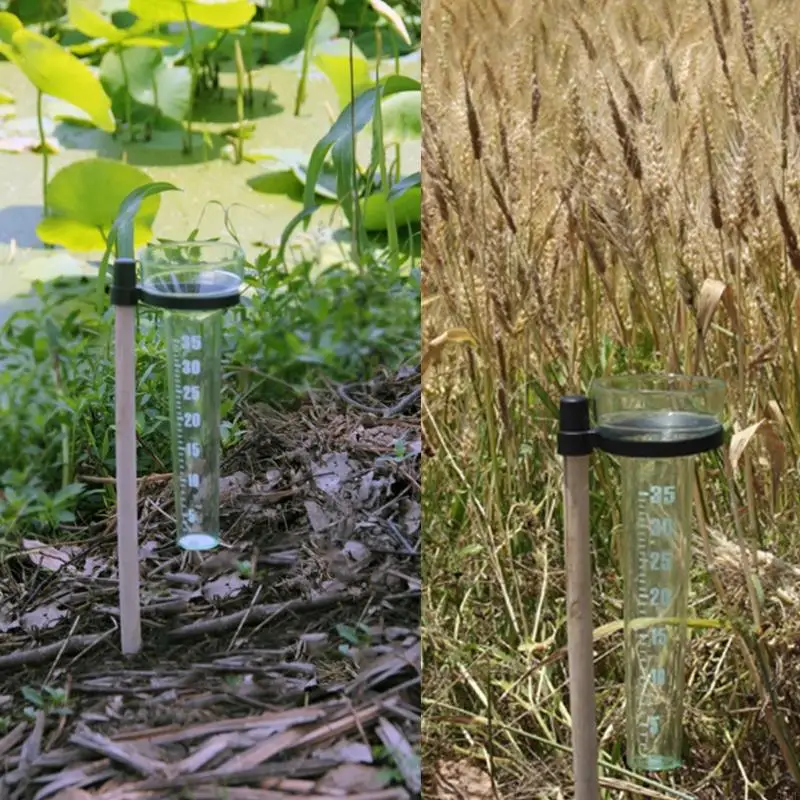 Medidor de lluvia de poliestireno, herramienta de medición de hasta 35mm para suelo de agua de jardín