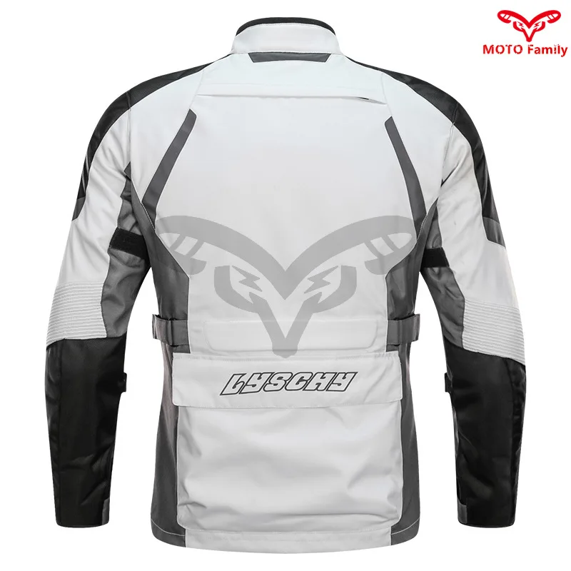 ชุดขี่มอเตอร์ไซค์สำหรับผู้ชาย ชุดแข่งรถมอเตอร์ไซค์ ระบายอากาศ กันน้ำ แจ็คเก็ตกันกระแทก ชุดใส่ขี่มอเตอร์ไซค์สำหรับผู้ชาย อุปกรณ์สำหรับ 4 ฤดู