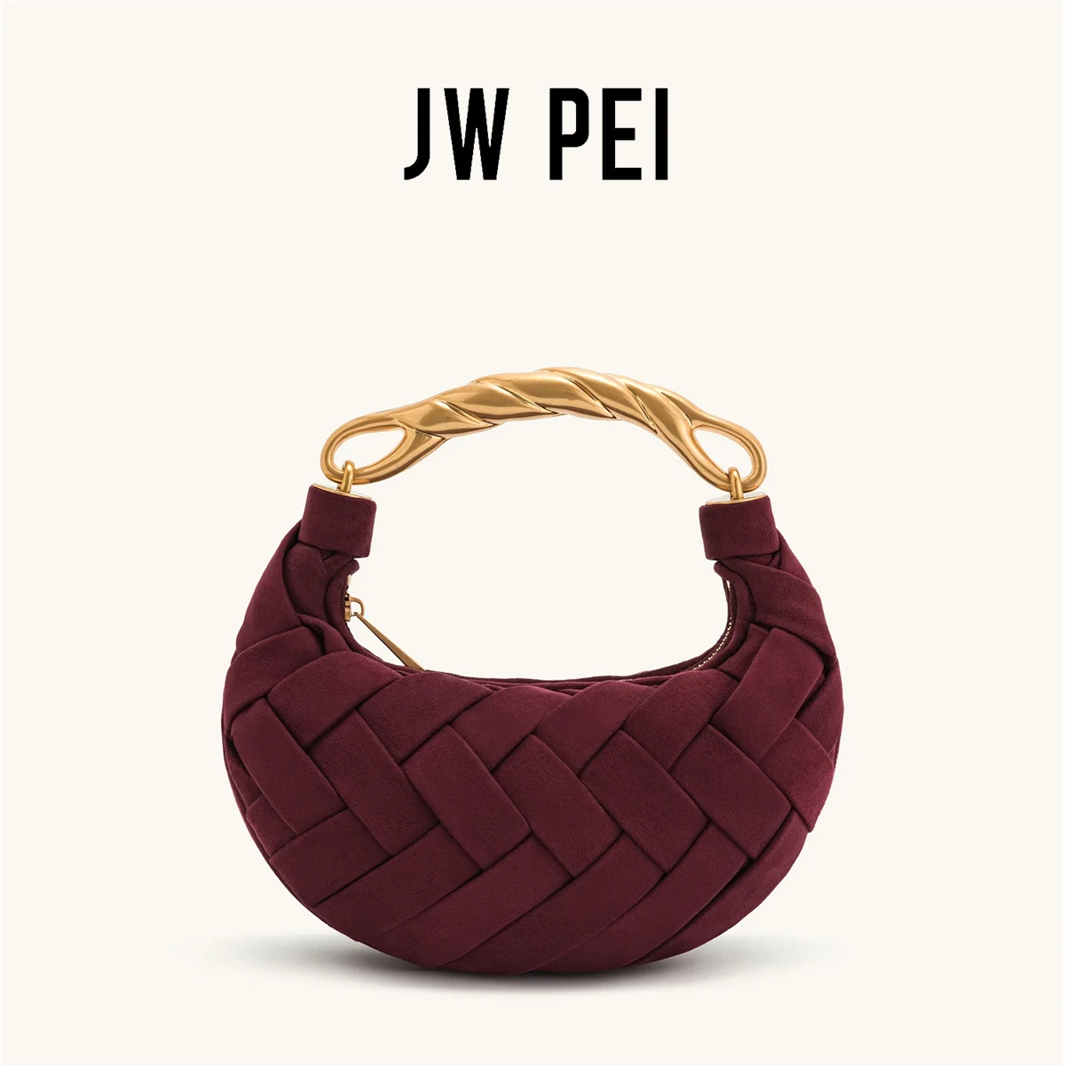 

JW PEI Woven Bag for Women - Handmade Bohemian Crossbody Purse Minimalist Vegan Leather Shoulder Bag&Chic Summer Travel Handbag