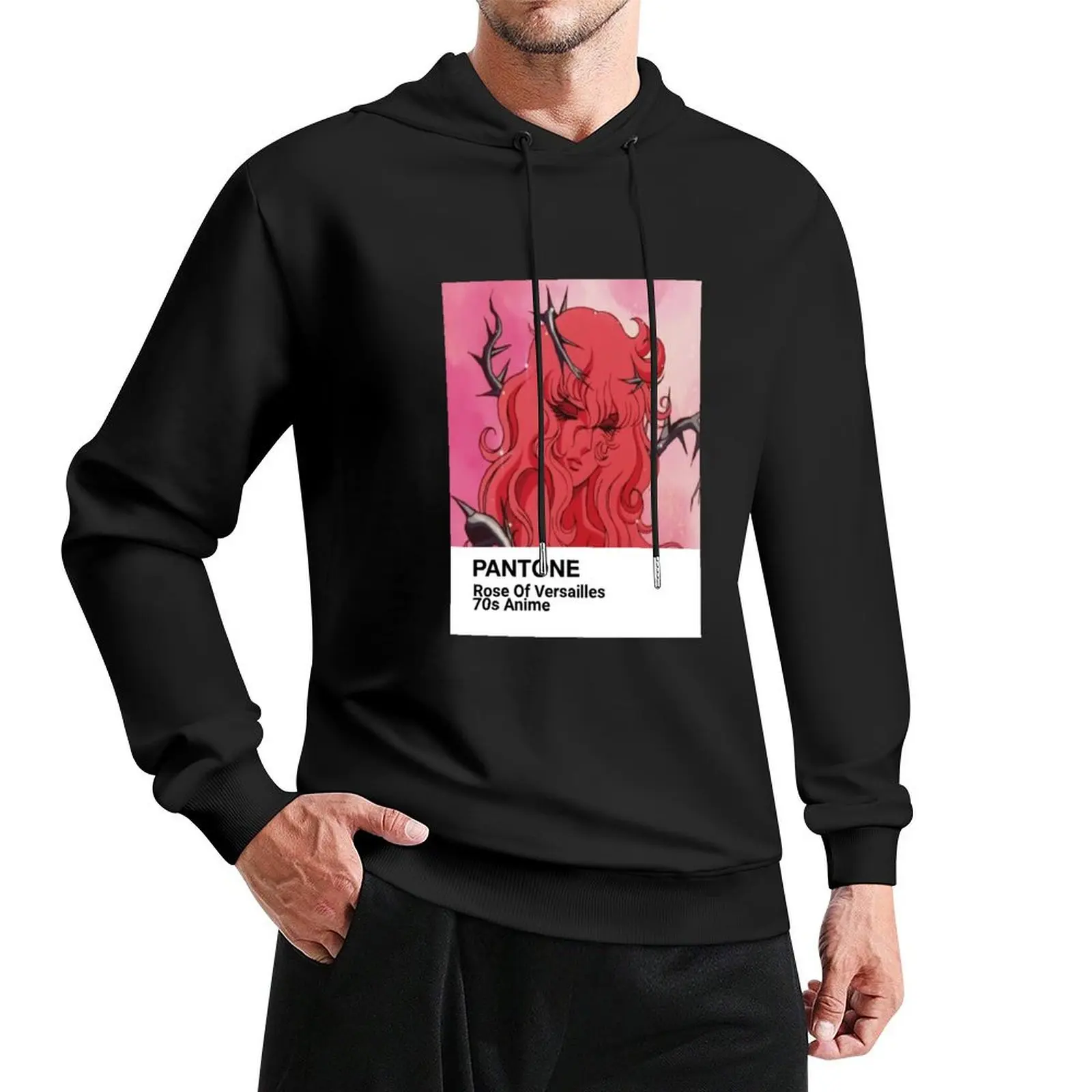 Pantone Rose of Versailles Pullover Hoodie autumn new products mens clothes men's clothing male clothes hoodie