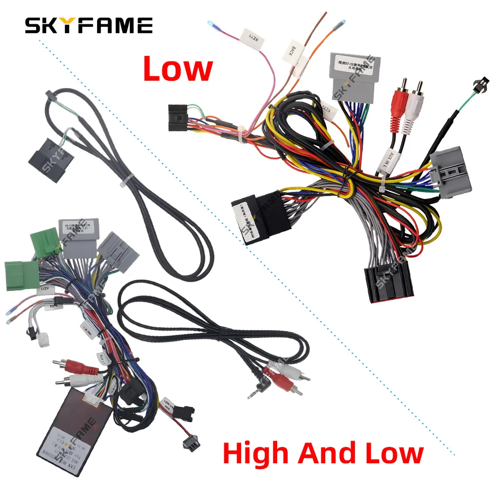 SKYFAME 16Pin سلك السيارة تسخير Canbus صندوق أندرويد راديو ستيريو كابل الطاقة فك لاند روفر فريلاندر 2 LR2