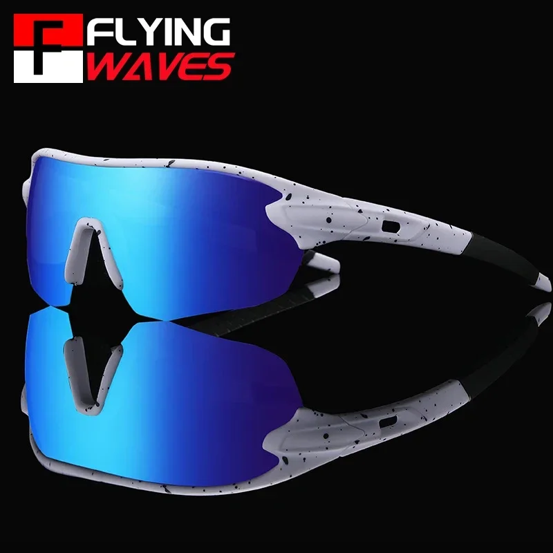 FLYING WAVES Polarisierte Fahrrad-Sonnenbrille für Herren und Damen, leicht, für Baseball, Radfahren, MTB, Angeln, Golf, Fahren, Softball