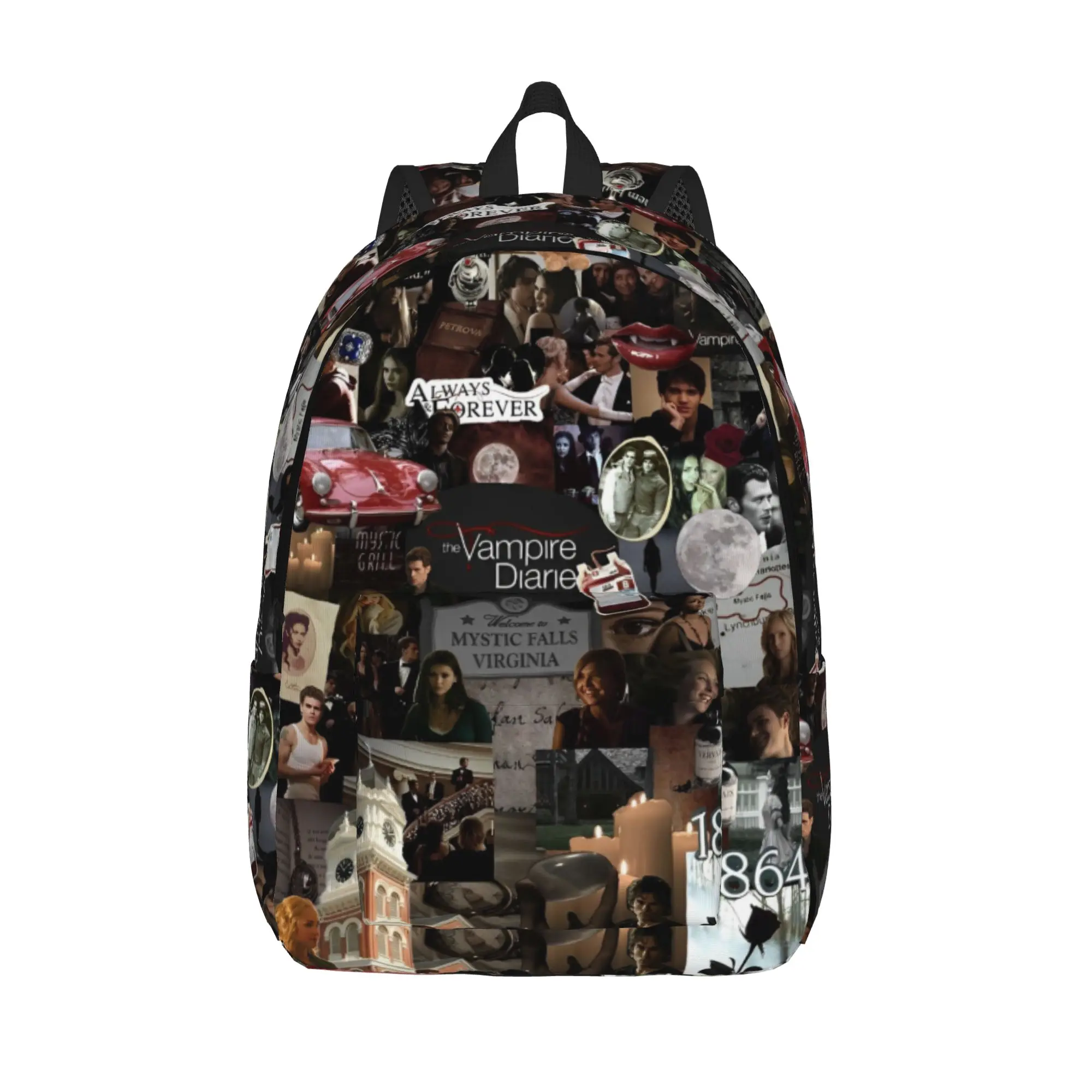The Vampire Diaries Collage Backpack for Men Women Cool High School Business Daypack TV Series College Shoulder Bag Outdoor