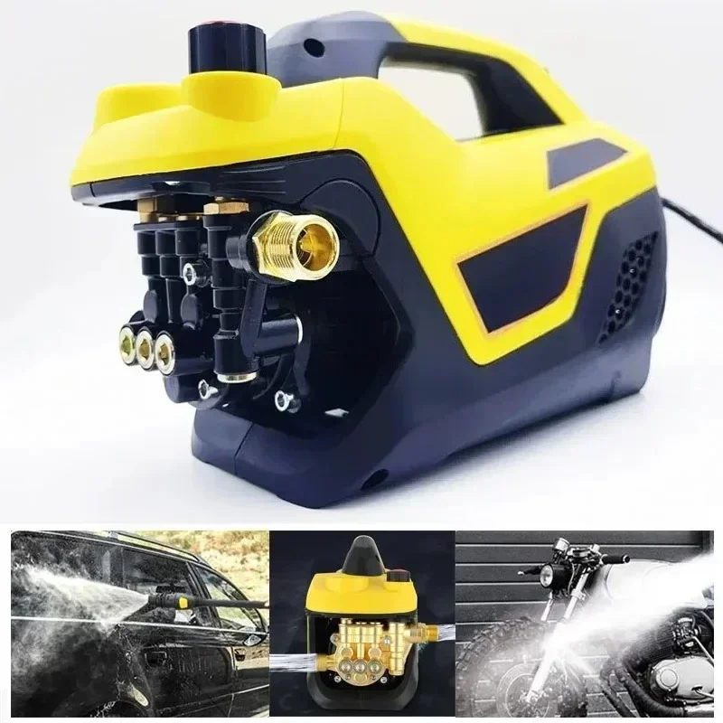 

High Pressure Washer Portable Cleaner Adjustable Water Pressure Home Automatic Water Gun High-Handed Car Wash Tools 220V