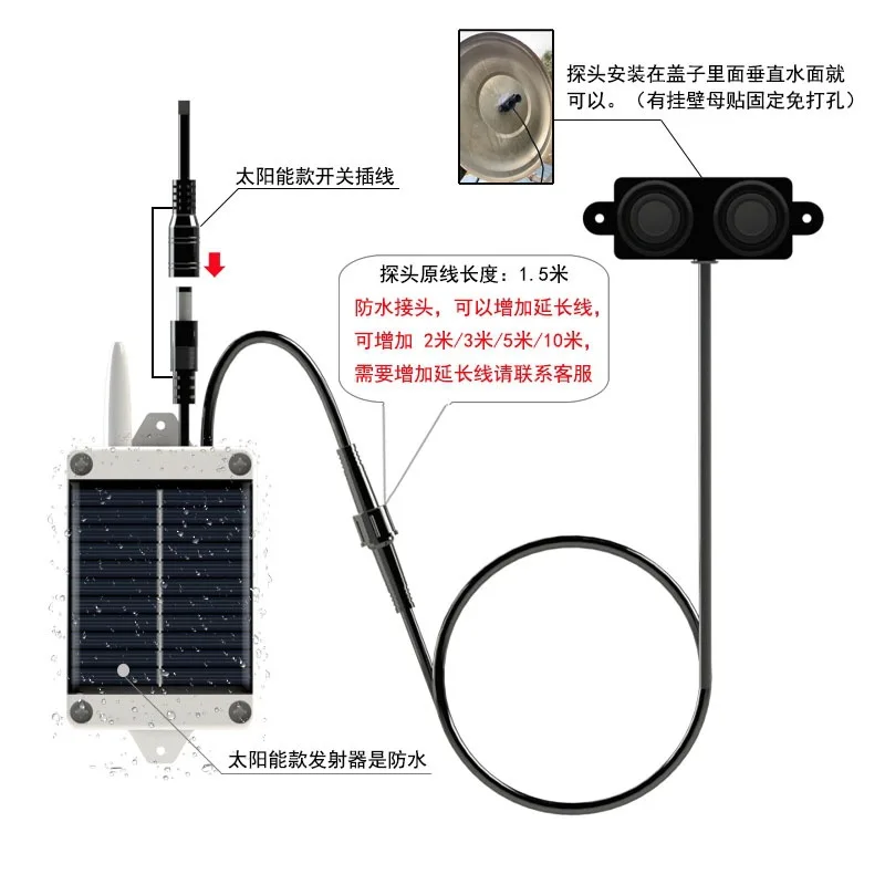 Intelligent Remote Wireless Automatic Water Level Controller Pump Household Tower Tank  Induction Remote Control Switch