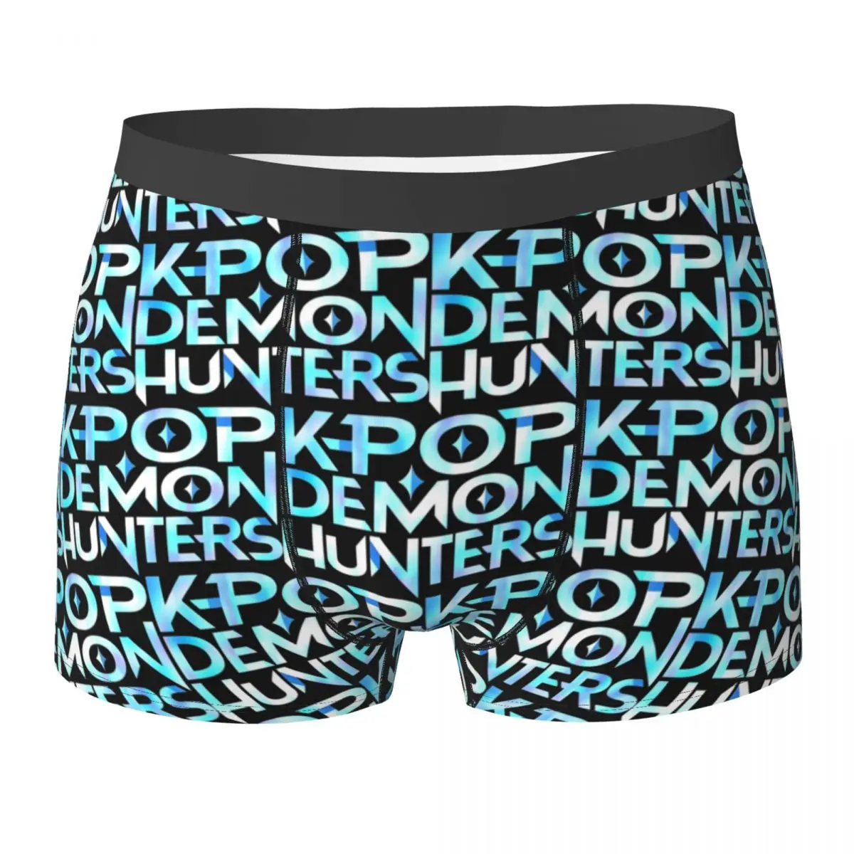 Kpop Demon Hunters Logo ropa interior Huntrix pantalones cortos masculinos calzoncillos divertido tronco estampado en caliente bragas de talla grande