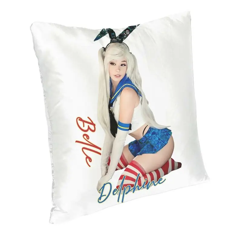 Belle Delphine Throw Pillow Case for Living Room British Internet Celebrity Modern Cushion Cover Square Pillowcase