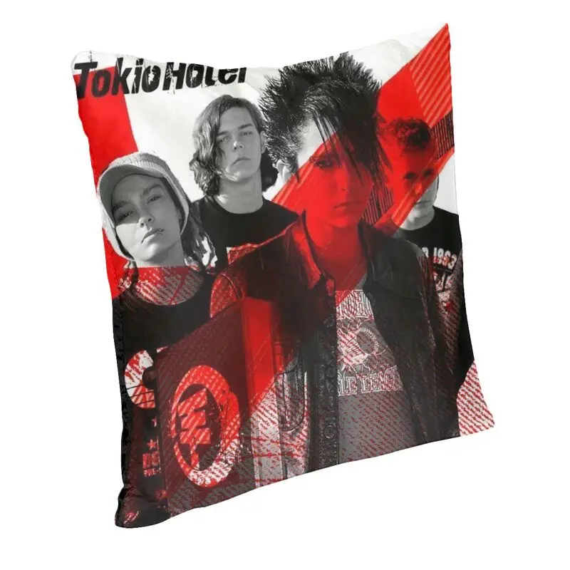 Music Rock Band Tokio Hotels Cushion Cover 45x45 Home Decor Printing Throw Pillow Case for Sofa Two Side