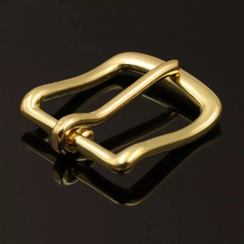 1piece Solid Brass Belt Buckle End Bar Heel bar Buckle Pin Belt Half Buckle For Leather Craft Bag Strap Jeans Webbing Dog Collar