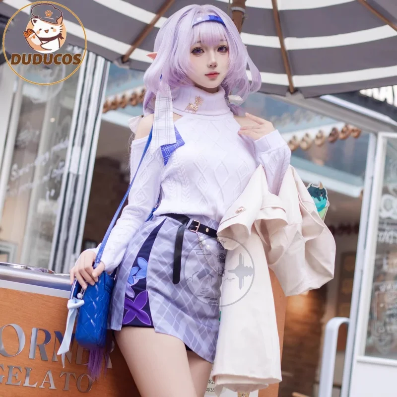 

Castorice Cosplay costume Halloween Christmas Women Dress S-XXL Game Honkai: Star Rail Coat sweater Skirt props Cute Dress