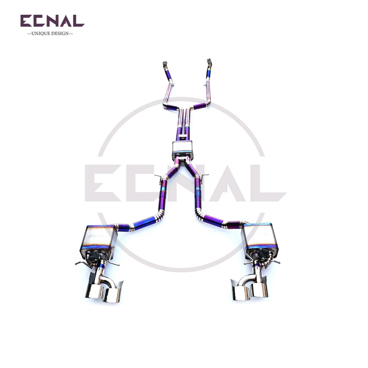 

Выхлопная система Ecnal: даунпайп и выхлопная труба с клапаном для Mercedes-Benz W204 C63 457 507 V8 6.2L 2009-2014, титановый сплав