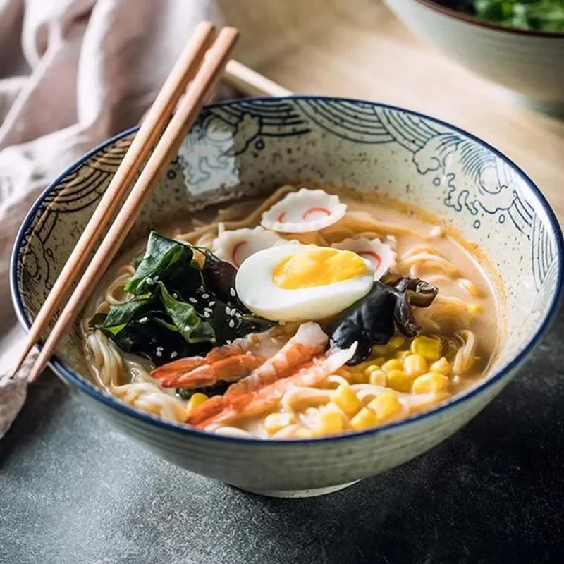 8inch Japanese ceramic Bowl Household noodle bowl special large Ramen Soup rice Ceramic noodle