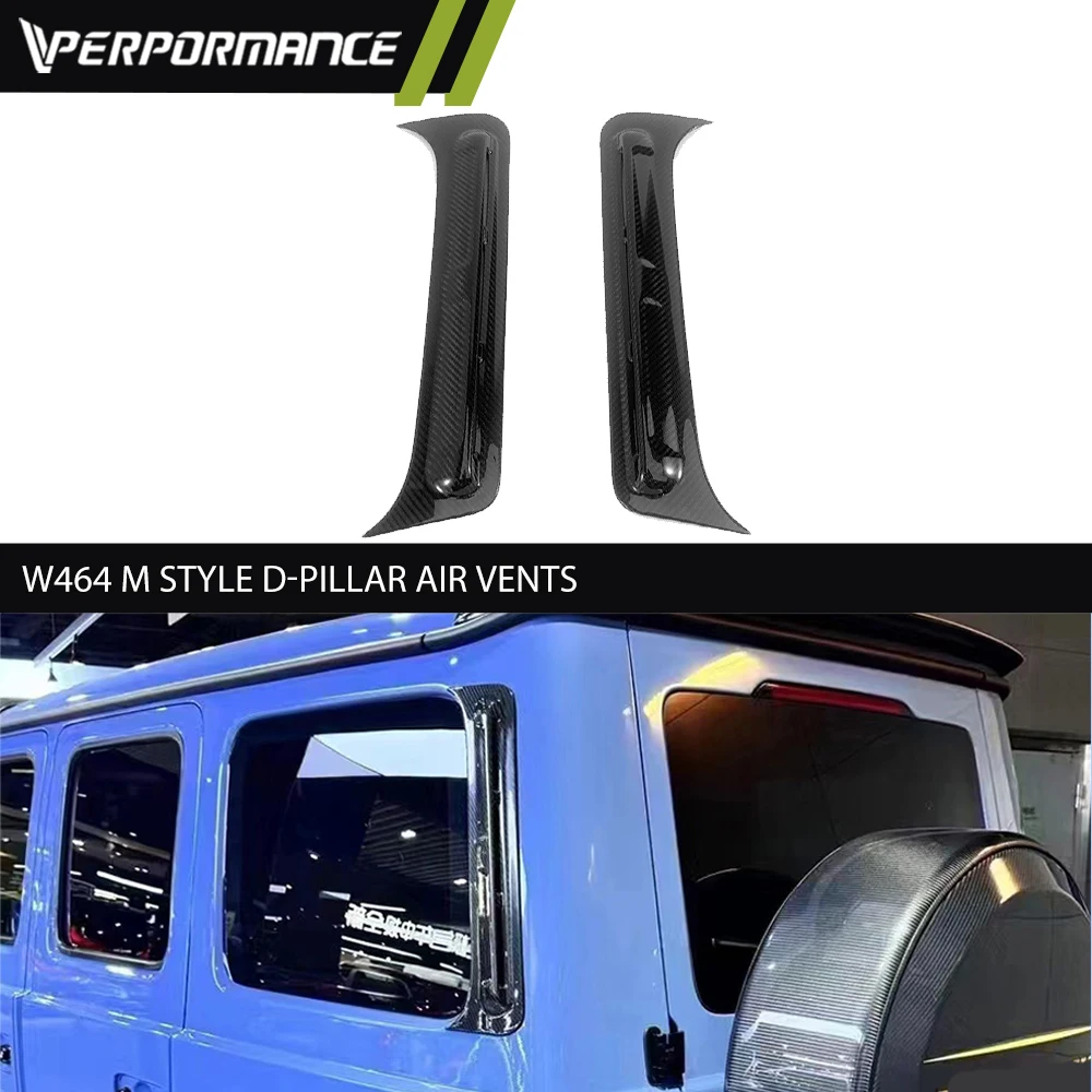 

W464 M Стиль D-стойка Вентиляционные отверстия G class W464 W463A G63 2019y+ Сухое углеродное волокно Боковая отделка заднего окна Вентиляционное отверстие Аксессуар
