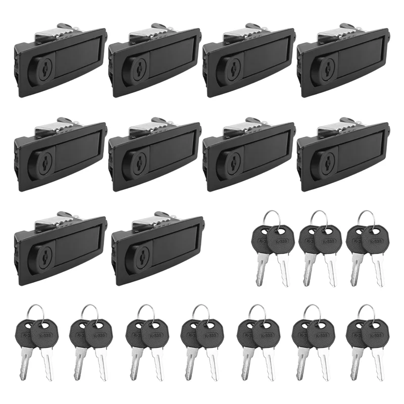 

10PCS Compression Latch Flush Lever Latch Lock Adjustable Lever Hand Lock Latches Thickness:1-5Mm For Marine Car RV Door