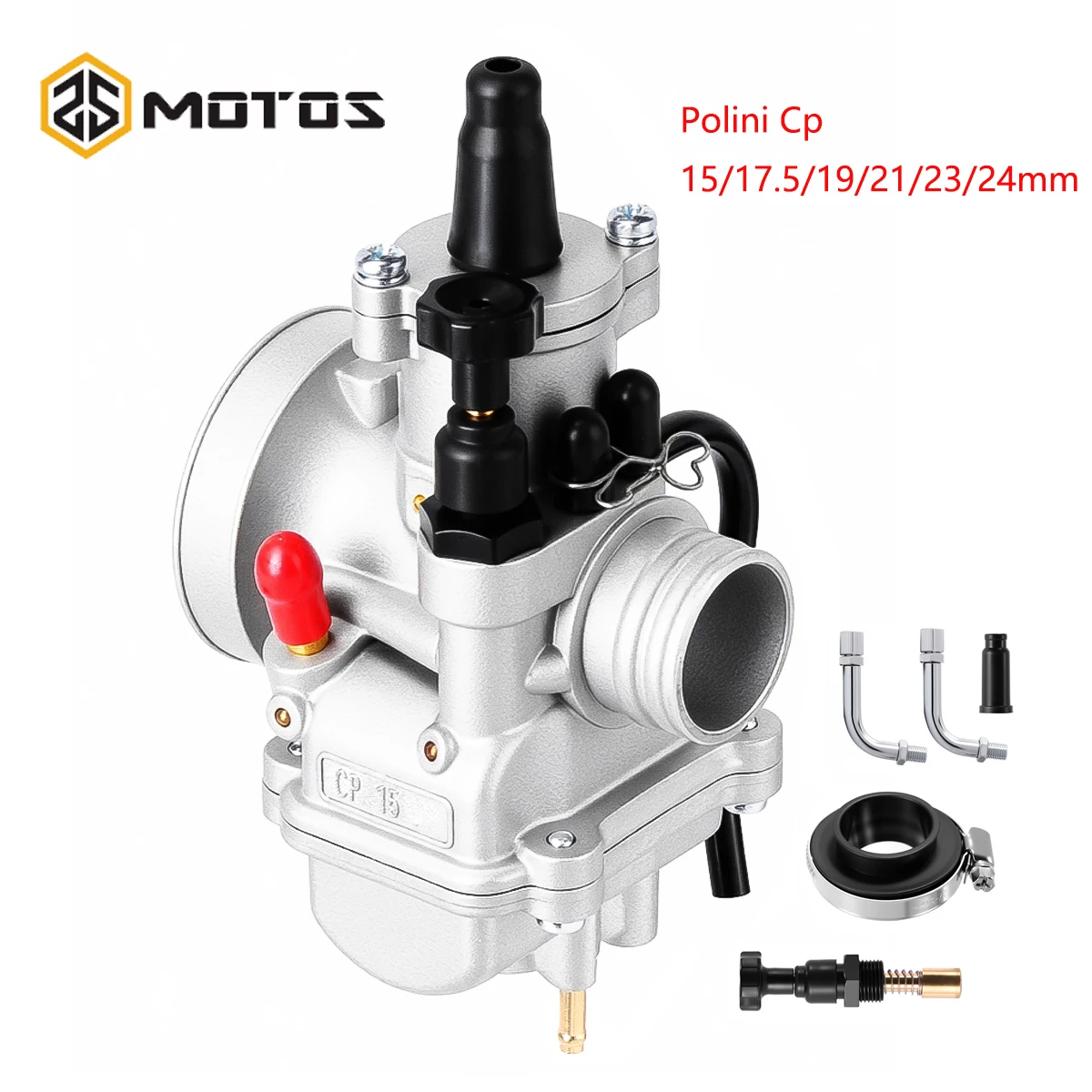 ZS MOTOS For PWK PE Carburetor 2011900 Polini Cp 19 Carburetor Polini 15/17.5/19/21/23/24mm For Moped 50cc 100cc Bali 50CC 2T