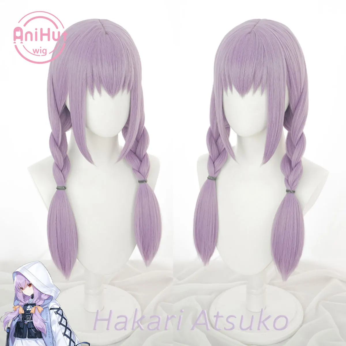 

【AniHut】Hakari Atsuko 58cm Cosplay Wig Blue Archive Straight Heat Resistant Synthetic Hair Hakari Atsuko Cosplay