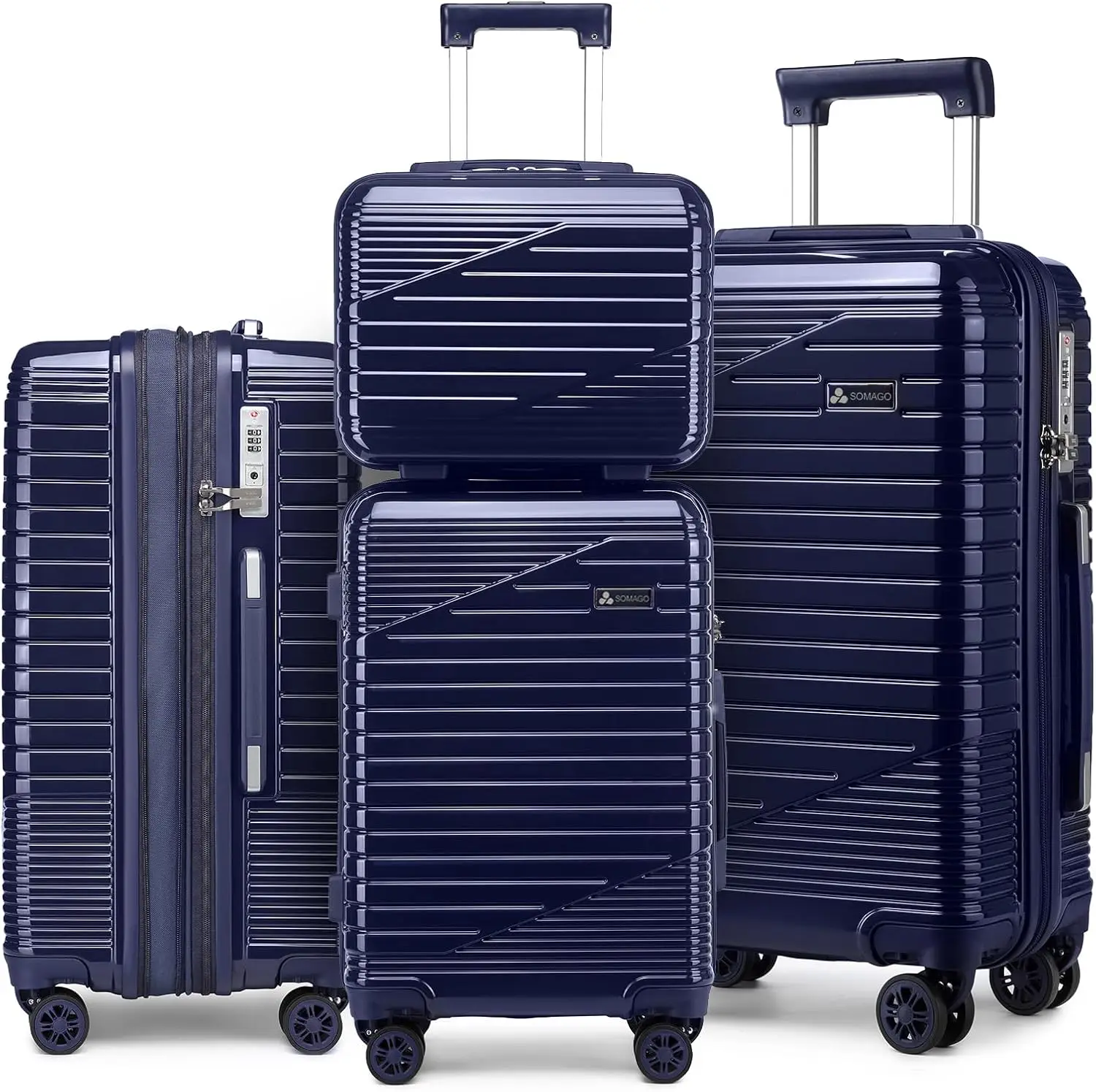 Somago 4 Piece Luggage Sets Expandable Suitcase (Only 24