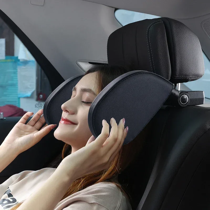 Car Seat Headrest Pillow Travel Seat Pillow with Cushion Foam 360 Degree Adjustable Travel Rest Headrest Pillow for Kids Adult