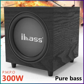 Ibass 12 Inch Super Bass Subwoofer 300W Peak Big Power Active Car Subwoofer Professional Home Theater System Bass Enhancement