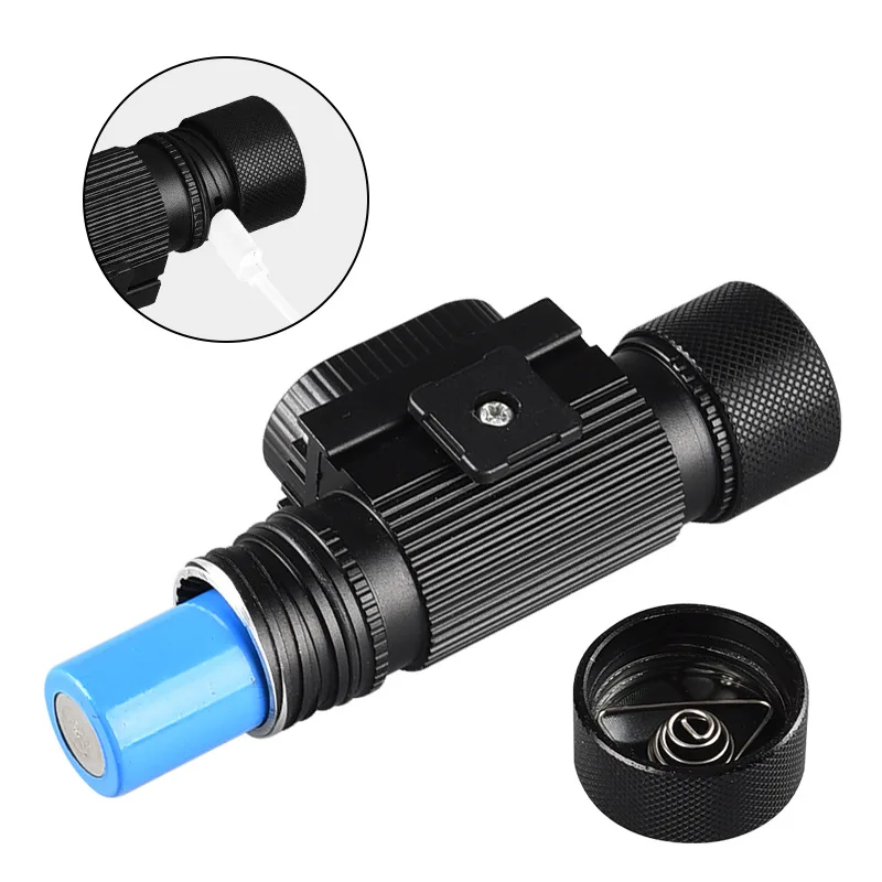 special super bright bald head lamp can be replaced 18650 battery long life headwear outdoor light  Torch for Camping Hunting image 5