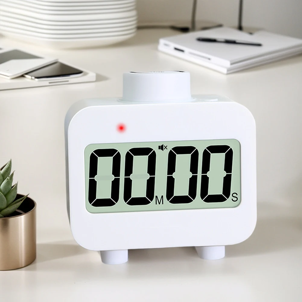 Kitchen Timer Countdown/Countup for CUBE Timer Adjustable Volume Digital Alarm Clock Simple for Gym Yoga Workout