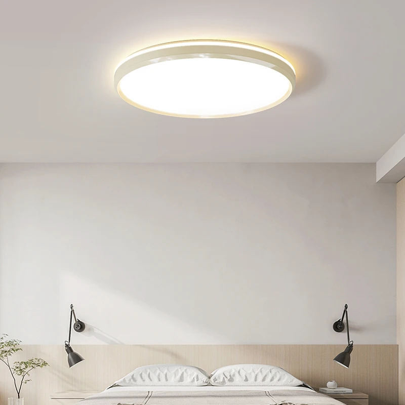 Bauhaus Bedroom Ceiling Light Silver Living Room Study LED Nordic Minimalist Lighting Full House Remote Control Lighting Fixture