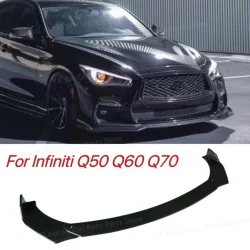 3Pcs Adjustable Front Bumper Lip For Infiniti Q50 Q60 Q70 Splitter Lip Body Kit Spoiler Diffuser