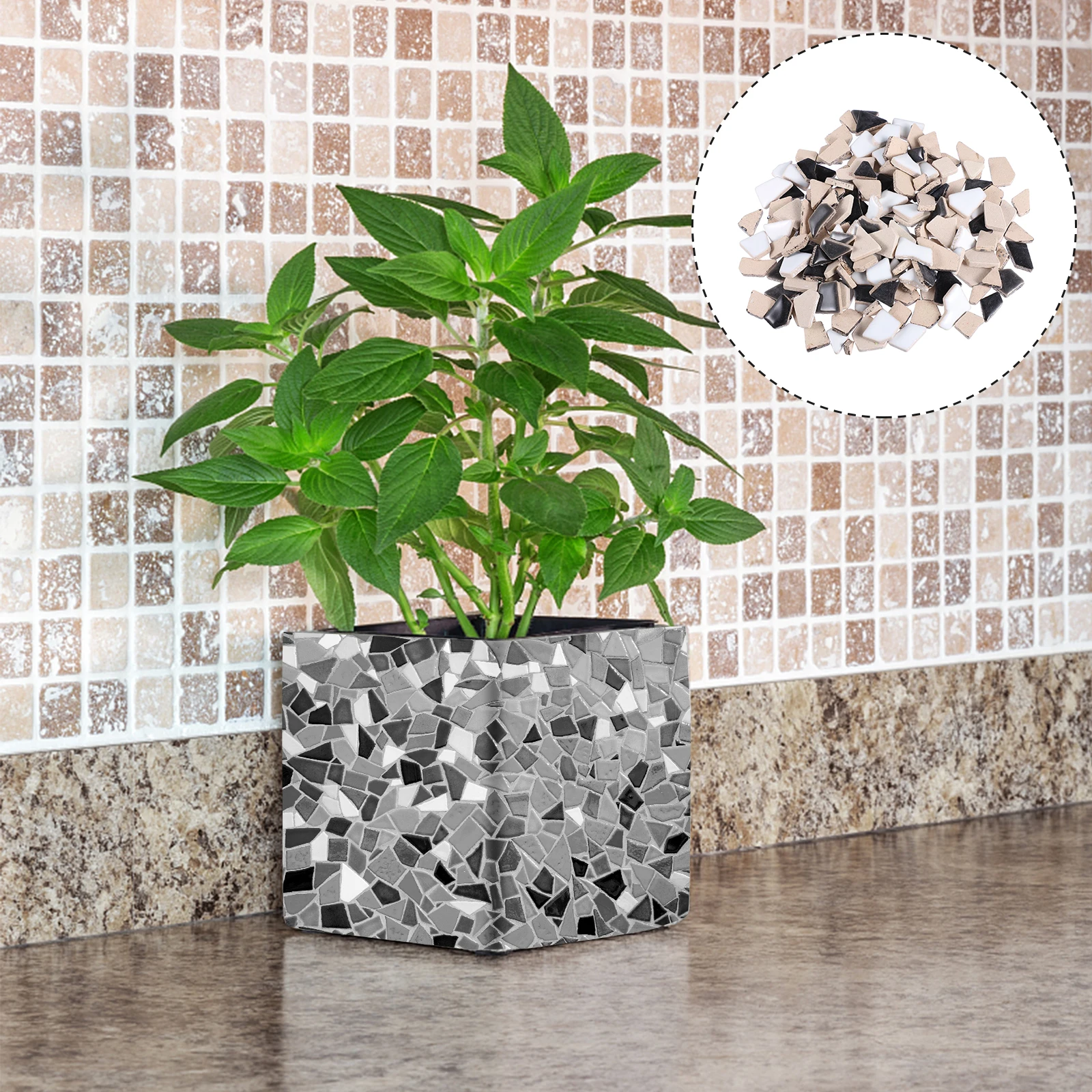 

200G Mosaic Tiles High Quality Irregular for Art Decoration DIY Glazed Tile Assortment Kit Ceramic Tile