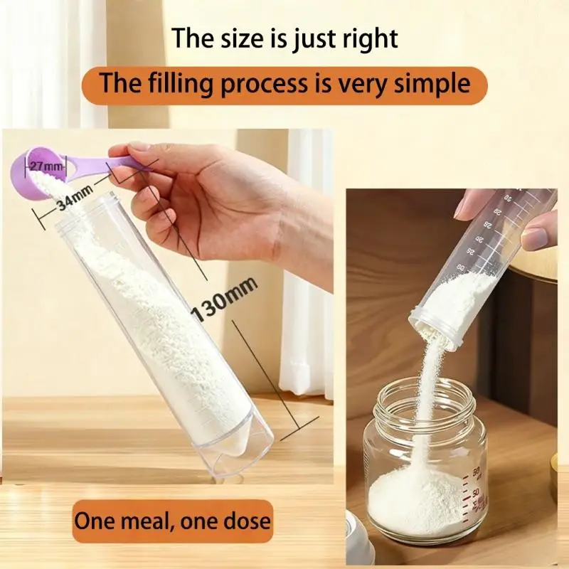 

D7YD Travel Size Baby Formula Box Compartmentalized Design Spill Proof Locks Lightweight Infant Care Essential