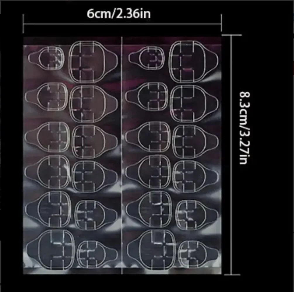 240 stks Nail Jelly Lijm Dubbelzijdig Valse Nail Art Plakband Lijm Sticker Fake Nail Lijm Super Viskeuze