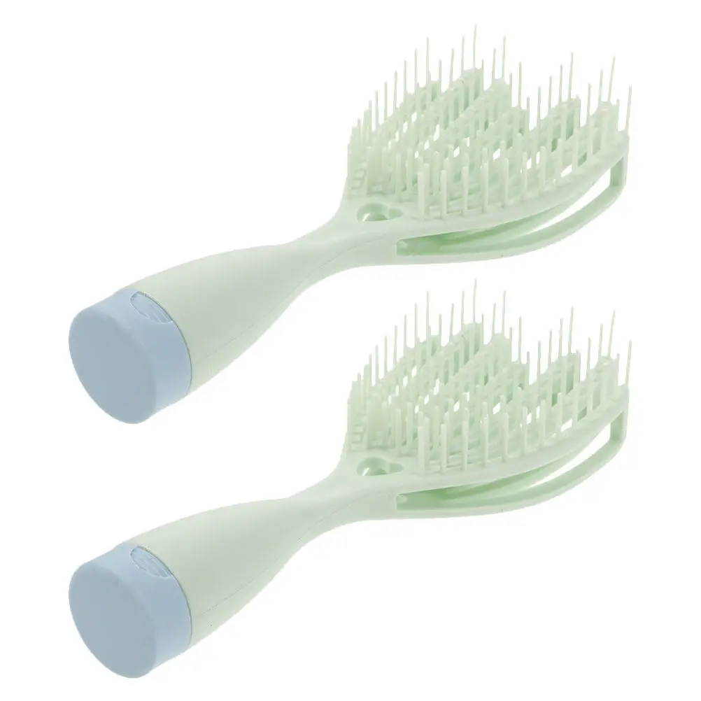 2pcs Massage Portable Hollow Comb For Wet Dry Volumizing Detangling Brush Travel Paddle Hair Styling Curl Wavy Detangler Hair