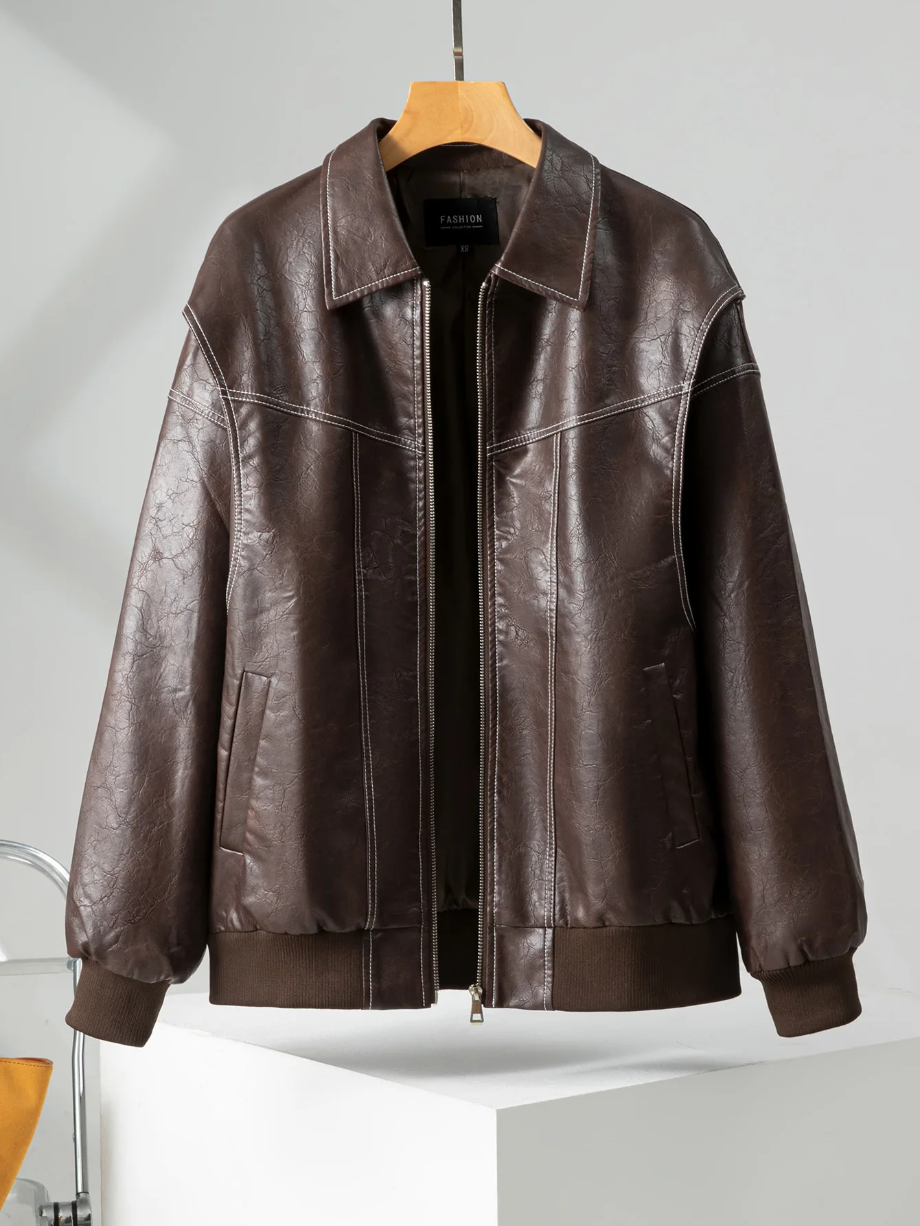 Chaqueta holgada de manga larga estilo americano Retro para mujer primavera y otoño