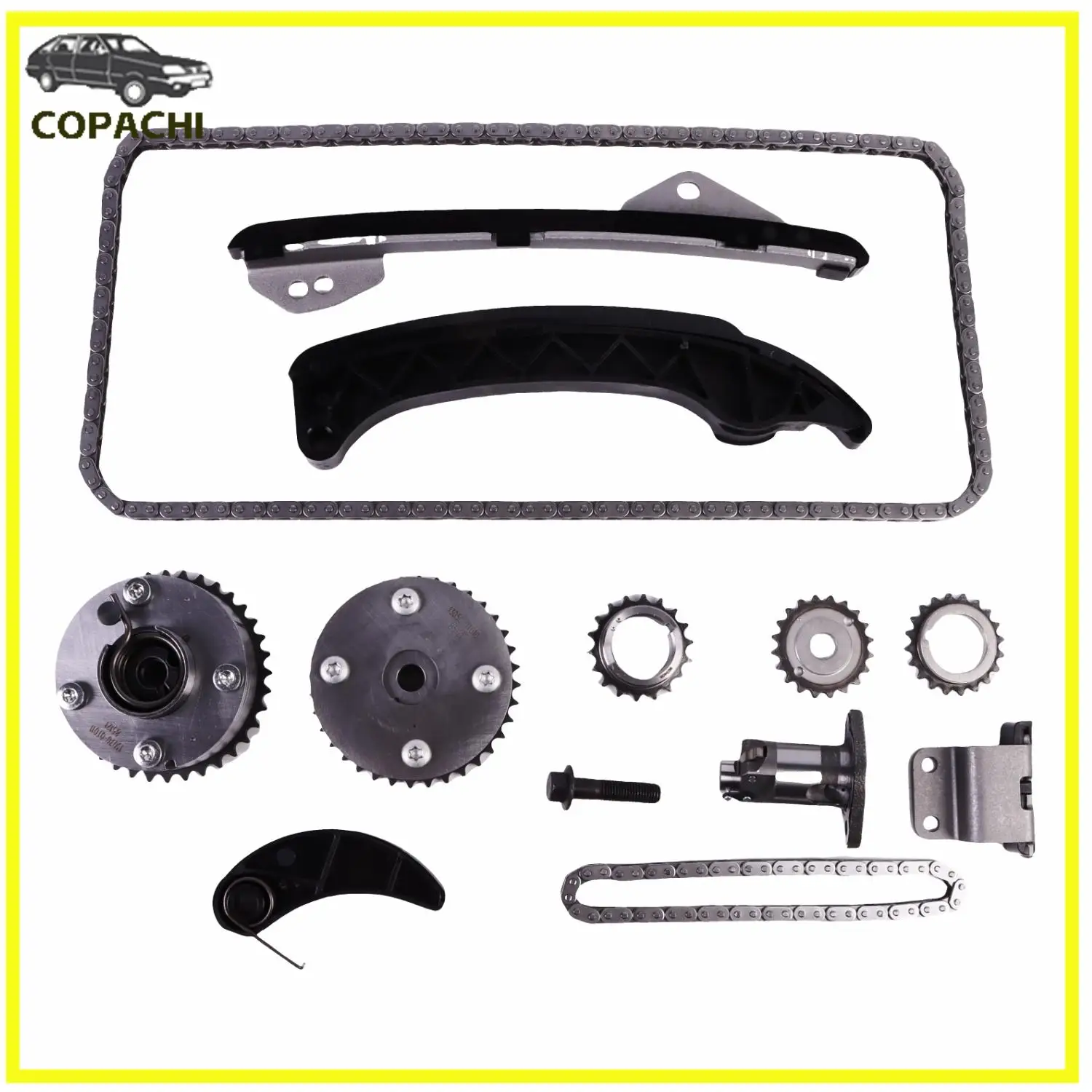1set 1ZR 2ZR Engine Timing Chain Kit &VVT Camshaft Gear 13506-37010 For Pontiac VIBE Scion Toyota Matrix 09-13 PRIUS 1.8L