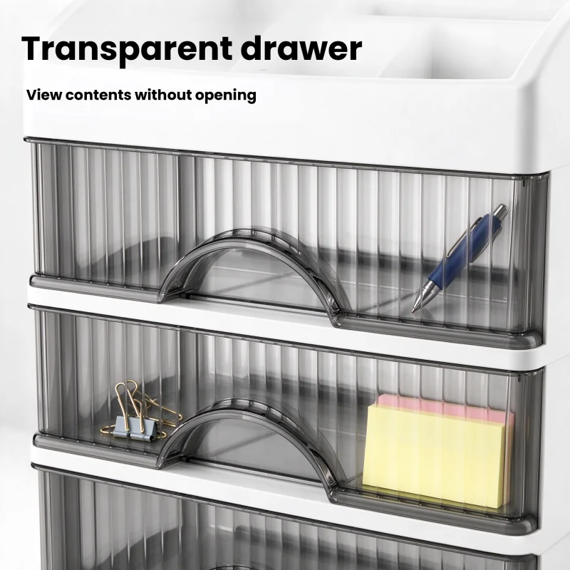 Household Makeup Storage Box Transparent Cosmetic Storage Case Makeup Table Organizer Multi Layer Drawer Type Jewelry Storage Bo