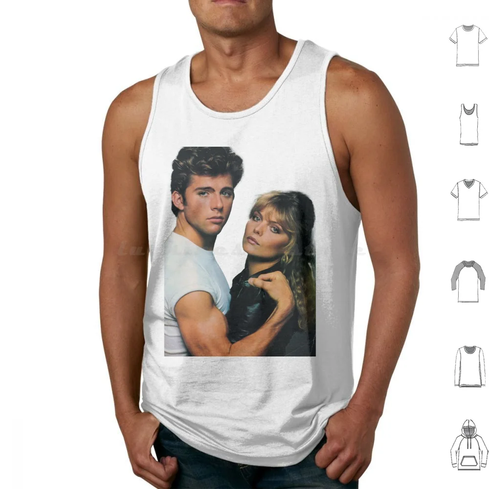 Grease 2 Michael And Stephanie Tank Tops Print Cotton Grease 2 Michelle Pfeiffer Lorna Luft Maxwell Caulfield Sequel Tab