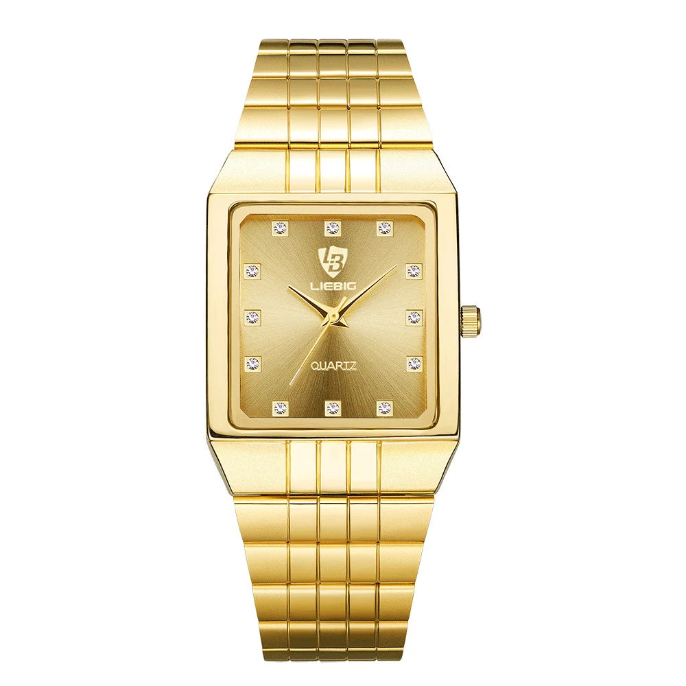 New Fashion Gold Stainless Steel Watches Men Luxury Clock Ladies Wristwatch reloj mujer Relogio Feminino Female Bracelet 8808