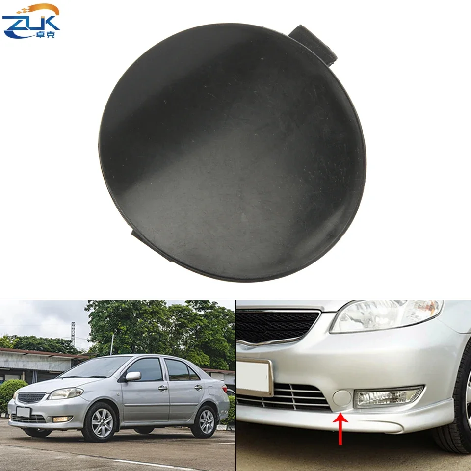 ZUK Front Bumper Towing Hook Cover Lid Unpainted For Toyota Soluna Vios P40 2003 2004 2005 2006 OEM:52721-0D902 Trailer Cap Lid