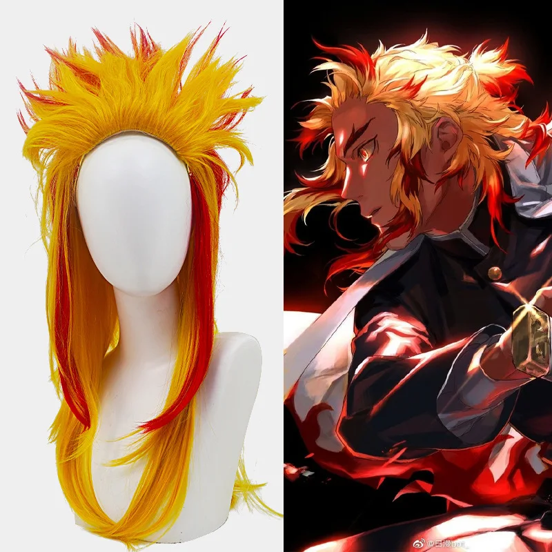 

- Tanjiro Kamado Red Gradient Curved Style Cosplay Anime Wig Headpiece