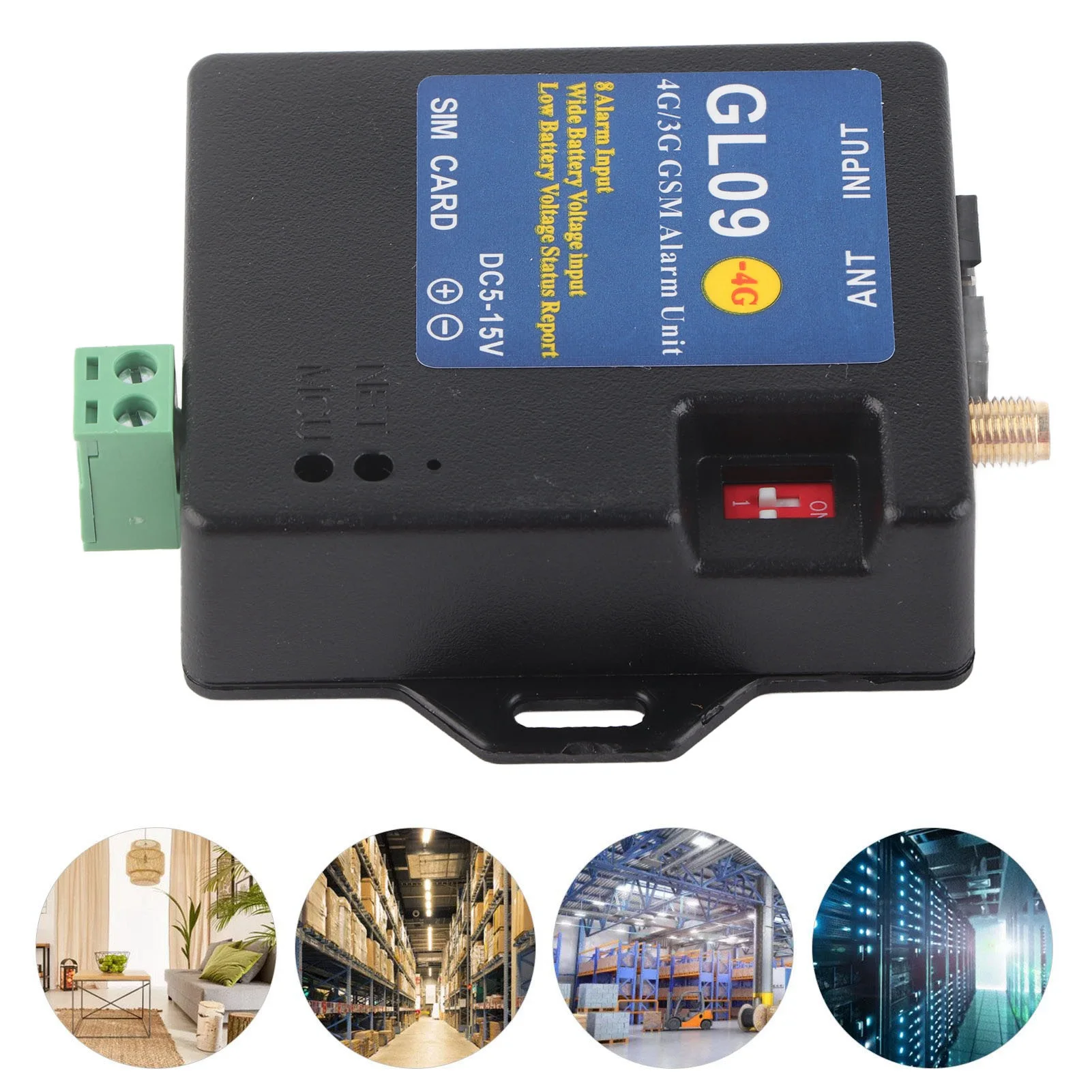 

Модуль GSM-сигнализации 4G/3G/GSM Модуль сигнализации системы безопасности 8-канальный вход Низкое потребление для безопасности домашнего склада