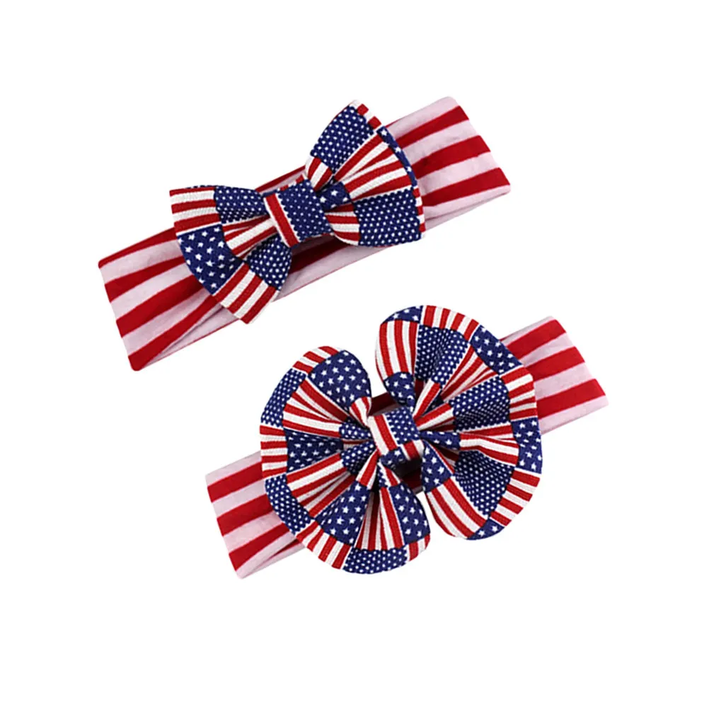 2Pcs Headband for Knot Hair Band National Flag Pattern Photography Accessory for Headband