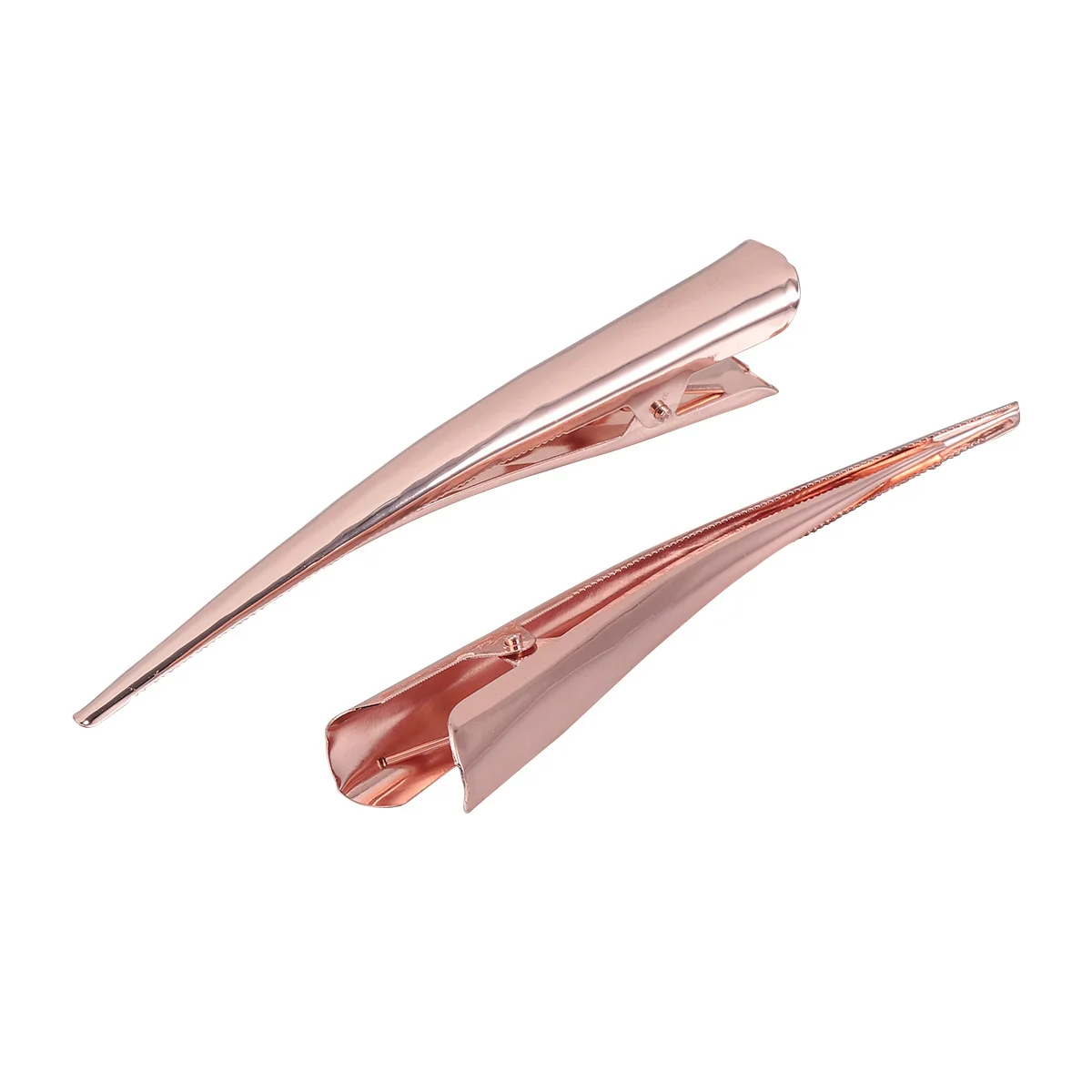 

12Pcs Large Alligator Duckbill Hair Clips Rose Gold Durable Metal Clips for Hair Styling Salon Office DIY Accessories