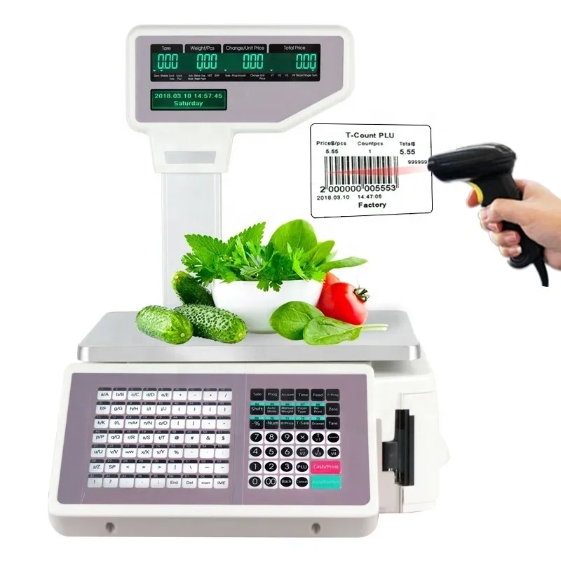 2017 Mold TM-A Series Bar Code Label Printing Scale Supermarket Scale