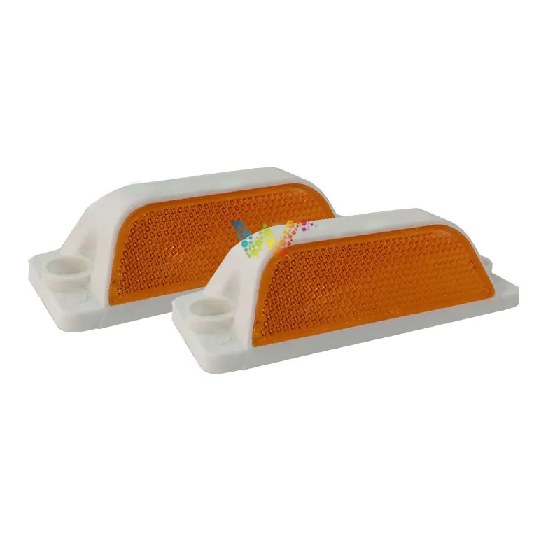 Double Yellow Driveway Guardrail Delineator Plastic Road Reflective Reflector