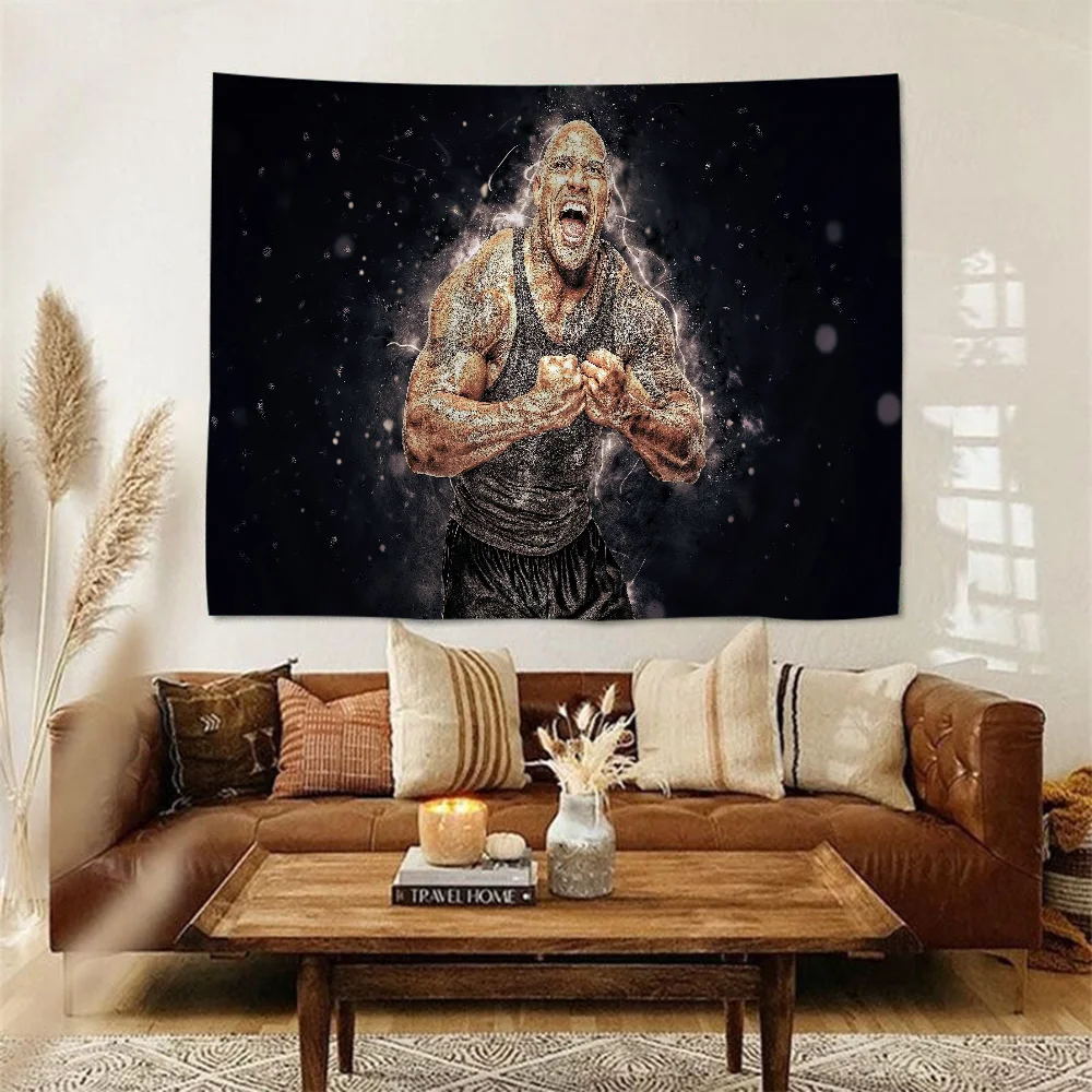 D-Dwayne J-johnson Funny DIY Wall Tapestry Art Science Fiction Room Home Decor Wall Art Decor