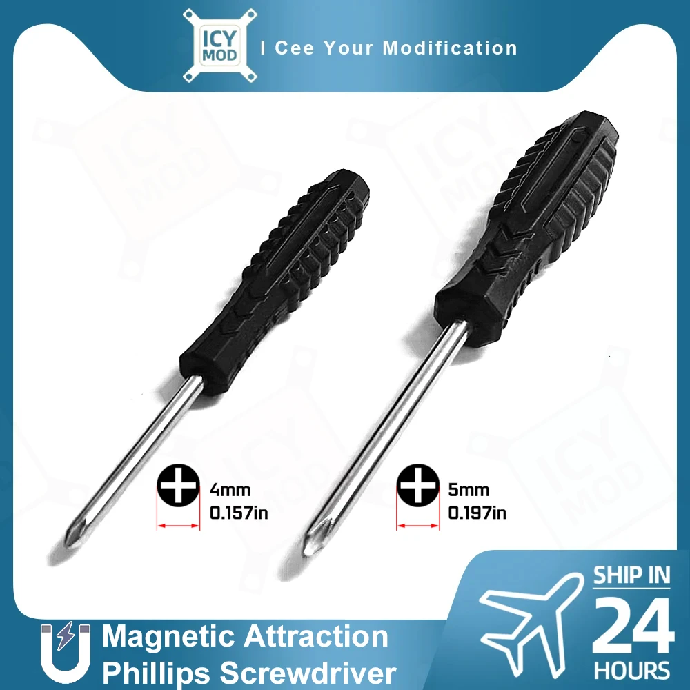 

Магнитная крестовая отвертка для винта диаметром 4 мм/5 мм, инструмент для установки компьютерного вентилятора