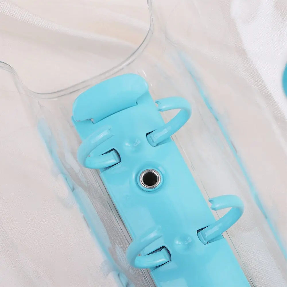 Stationery Handbook Glitter Transparent Notebook Pages Photo album Binder Notebook Cover Card Organizer 3 Hole Binder Clip